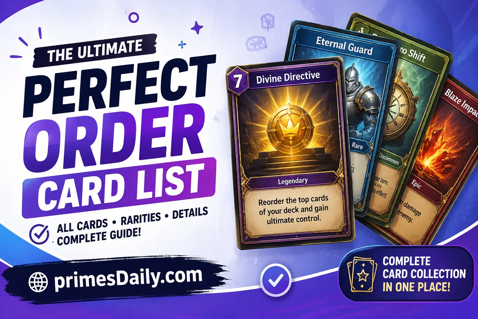 perfect Order Card List